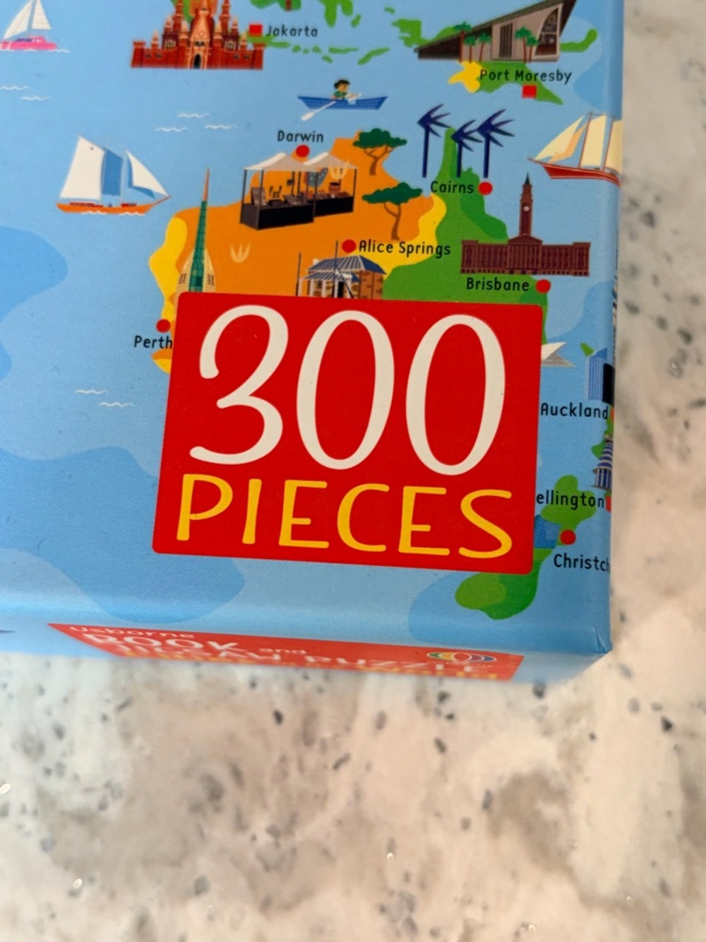 New in Box Usborne"Cities of the World" 300-Piece Jigsaw Puzzle with Book - Picture 3 of 4